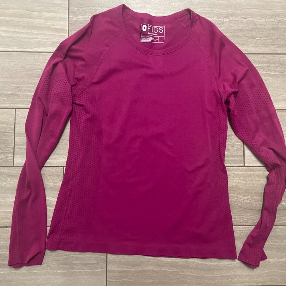 FIGS women's Dark Magenta Salta - Performance Underscrub - L